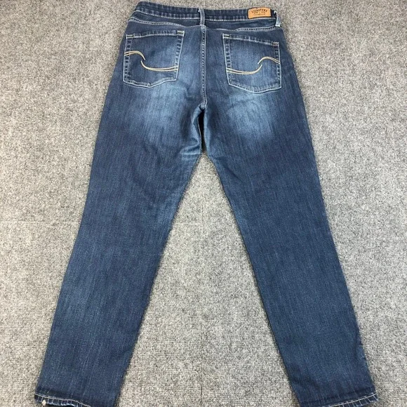 Signature by Levi Strauss & Co Mid Rise Straight Leg Dark Wash Jean Women 10 W30 - Picture 8 of 11